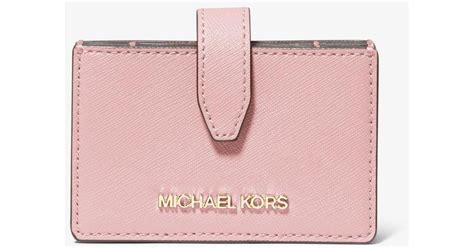 michael kors accordion card case|michael kors leather card case.